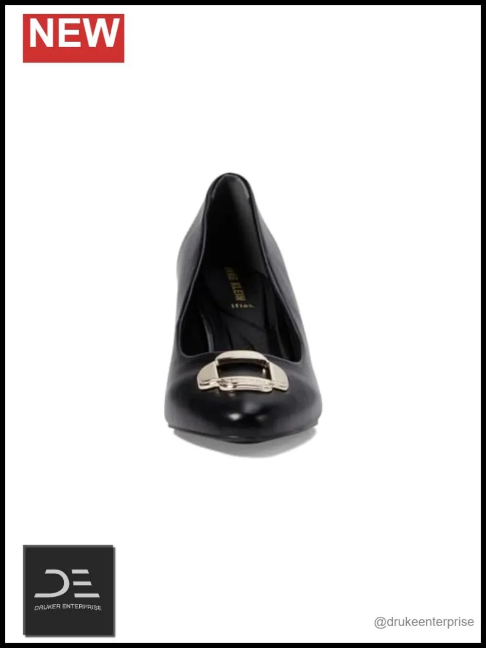 Women's Faux Leather Wedge Pumps Pointed Toe Metal Embellishment Comfort Heels